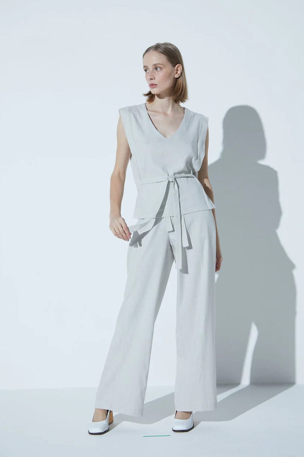 Viviane Furrier - Blusa sem Manga Detalhe Canelada