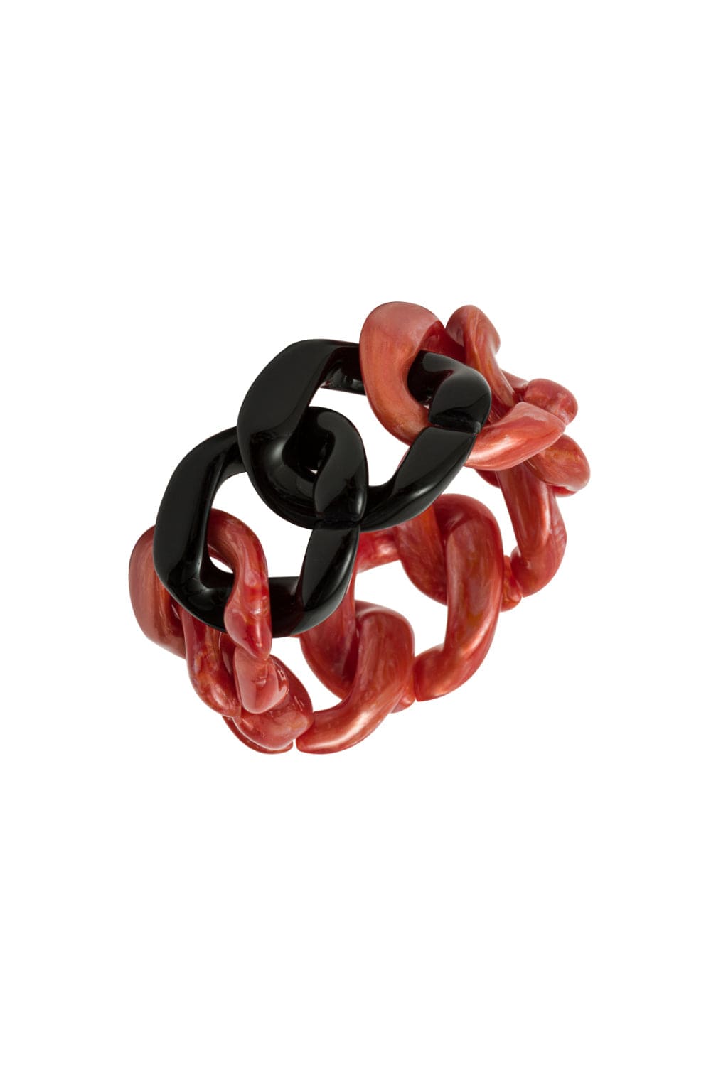 Angela Caputti - Pulseira em Elos Preto e Laranja