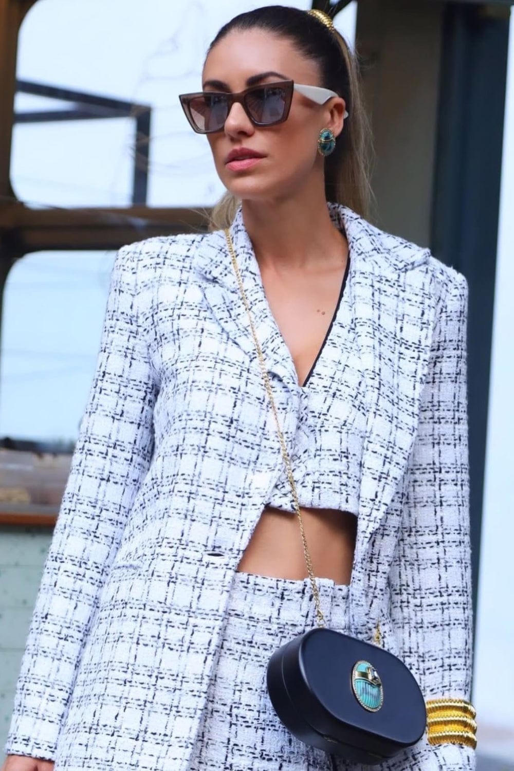 Coolrated - Saia Mini Tweed Xadrez Uptown