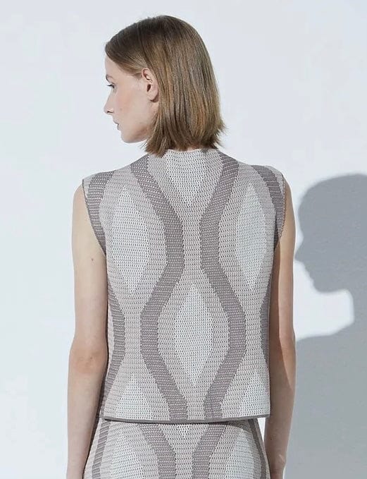 Viviane Furrier - Blusa em Tricot Jacquard Mosaico