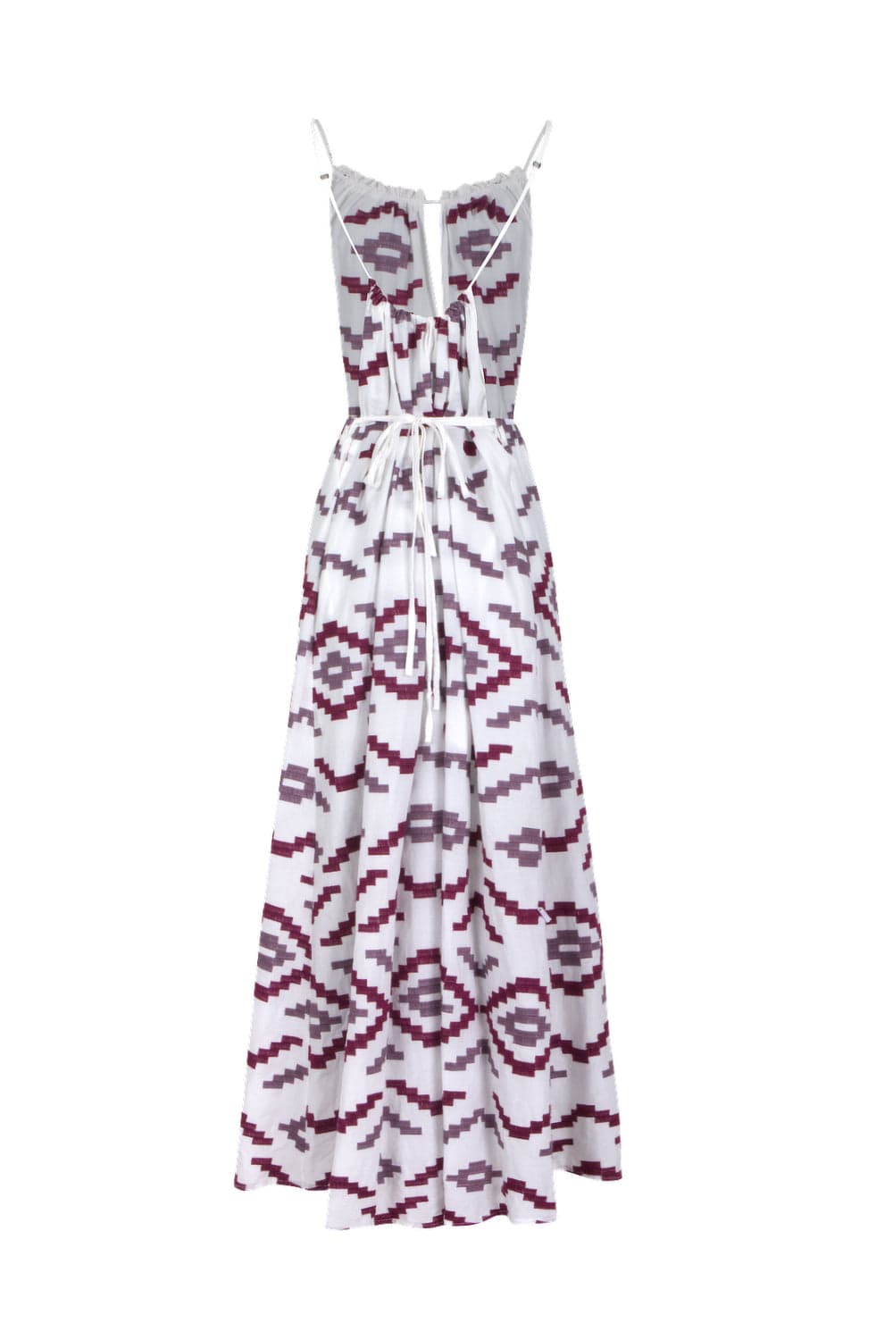 Greek Archaic Kori - Vestido Longo de Alça Maze Belt