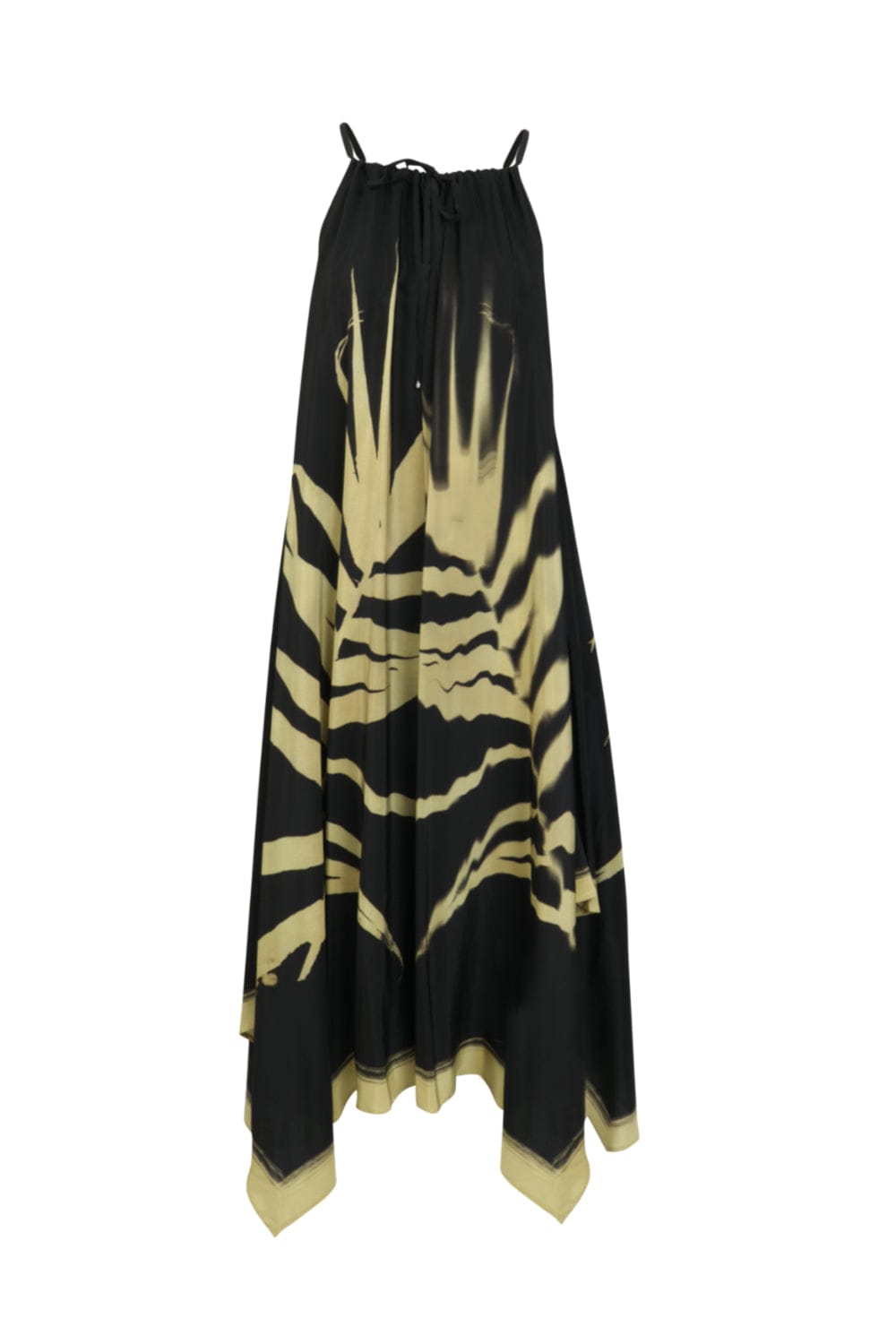 Lenny Niemeyer - Vestido Midi Seda Lenço Pontas Reflexo