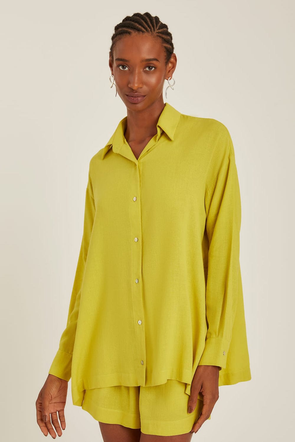 Lenny Niemeyer - Camisa Manga Longa com Fendas Fresh Lima