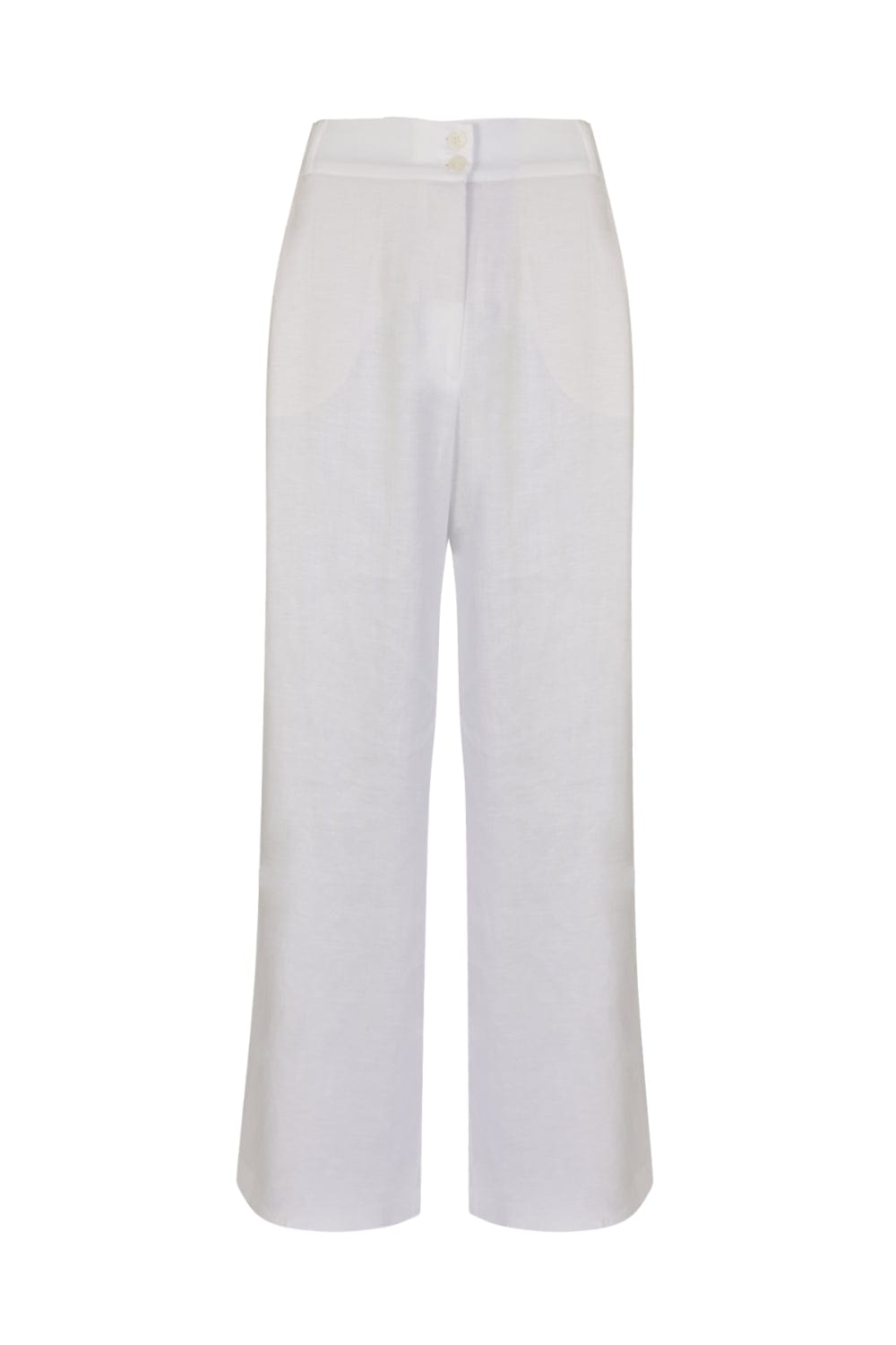 Access - Calça Alfaiataria Reta Linho Off White