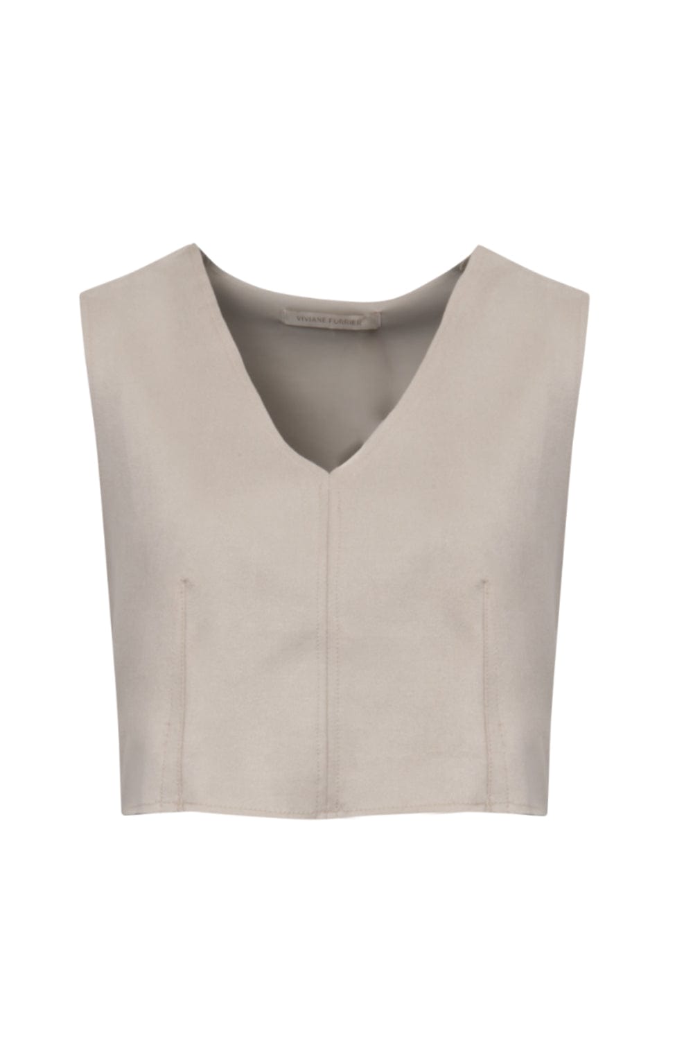 Viviane Furrier - Blusa Cropped sem Manga Nobu Off White