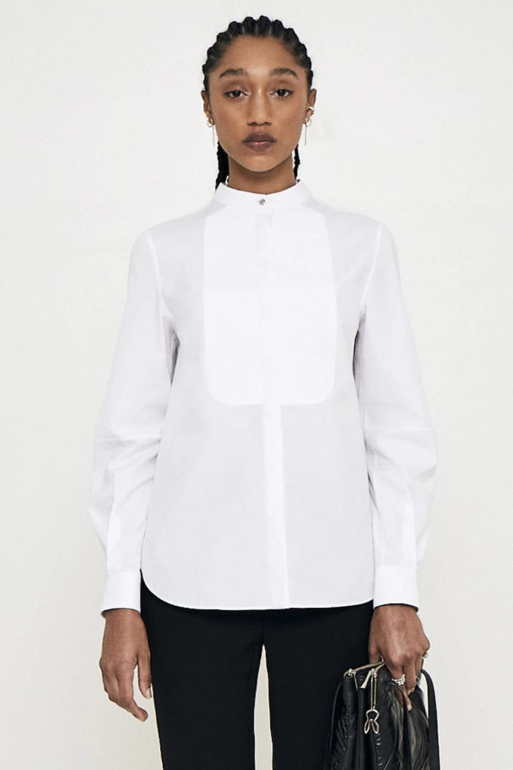 Glória Coelho - Camisa Manga Longa Smoking Thai de Mello Branco