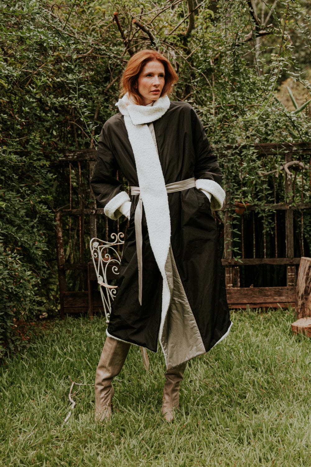 Luis Buchinho - Sobretudo Dupla Face em Sherpa & Nylon Premium