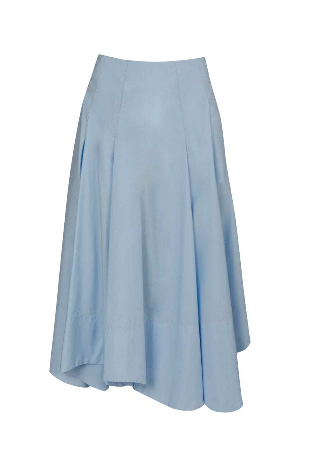 Coven - Saia Midi Ice Cotton Barra Curvas Azul Claro