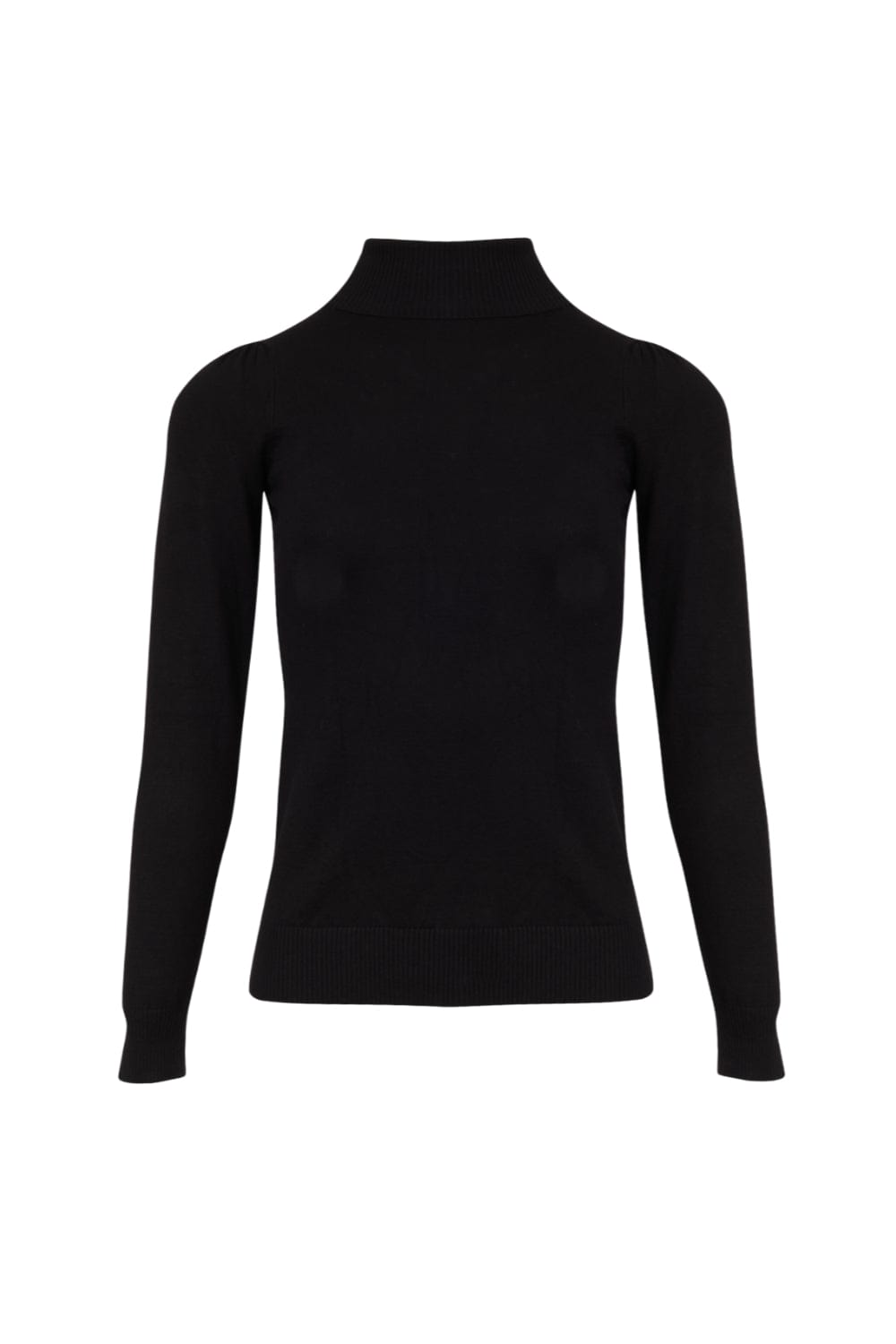 Spell - Blusa Manga Longa Gola Alta Preto