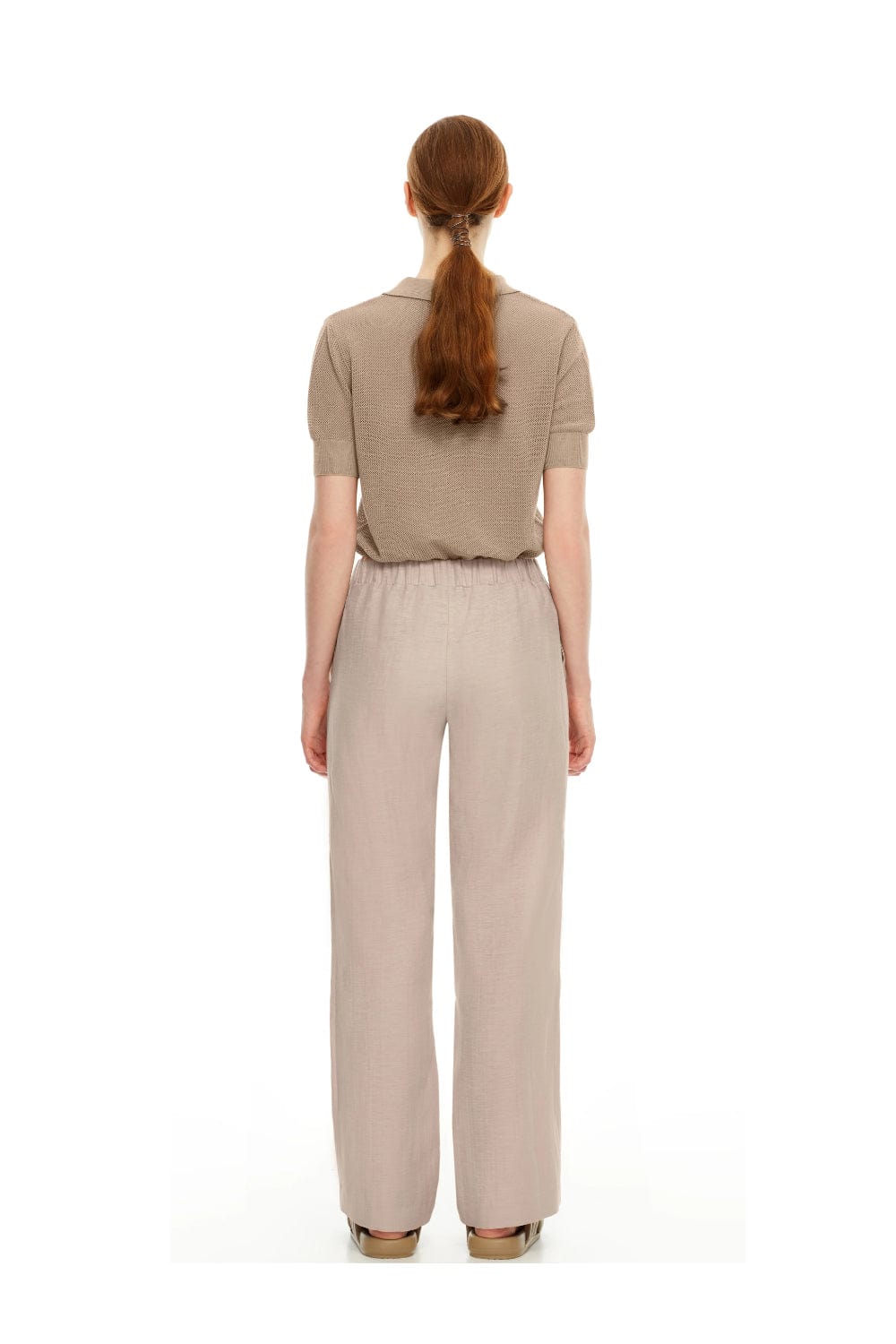 Quo Pure Touché - Calça Pantalona Palimore Bege