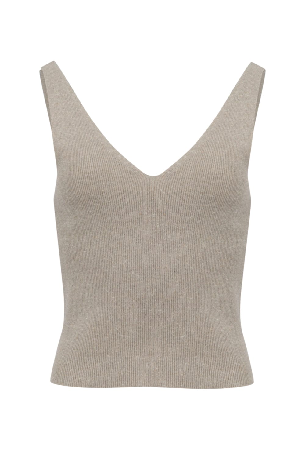 Viviane Furrier - Blusa sem Manga Decote em V em Tricot Fendi