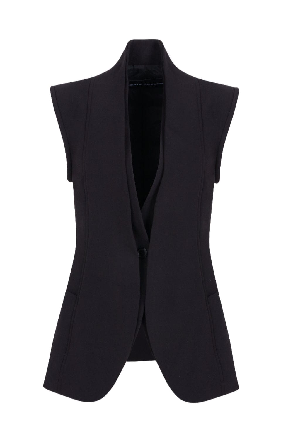 Glória Coelho - Colete Abotoamento Único Preto