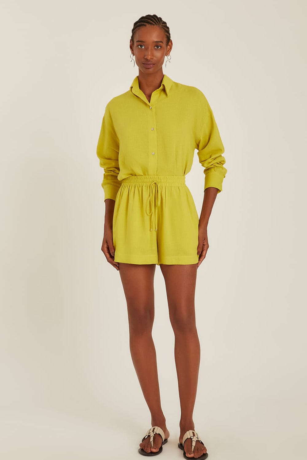 Lenny Niemeyer - Short Viscolinho Cós Elástico Fresh Lima