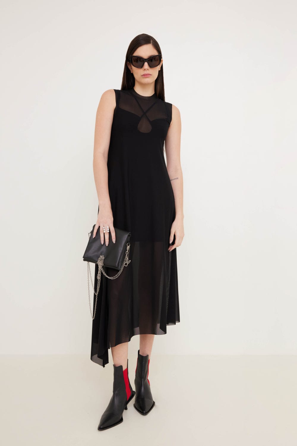 Glória Coelho - Vestido Midi Tule Preto