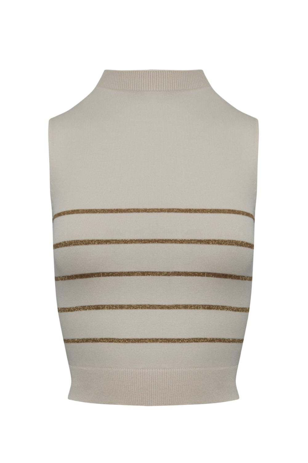 Viviane Furrier - Blusa sem Manga em Tricot com Listras Ninive