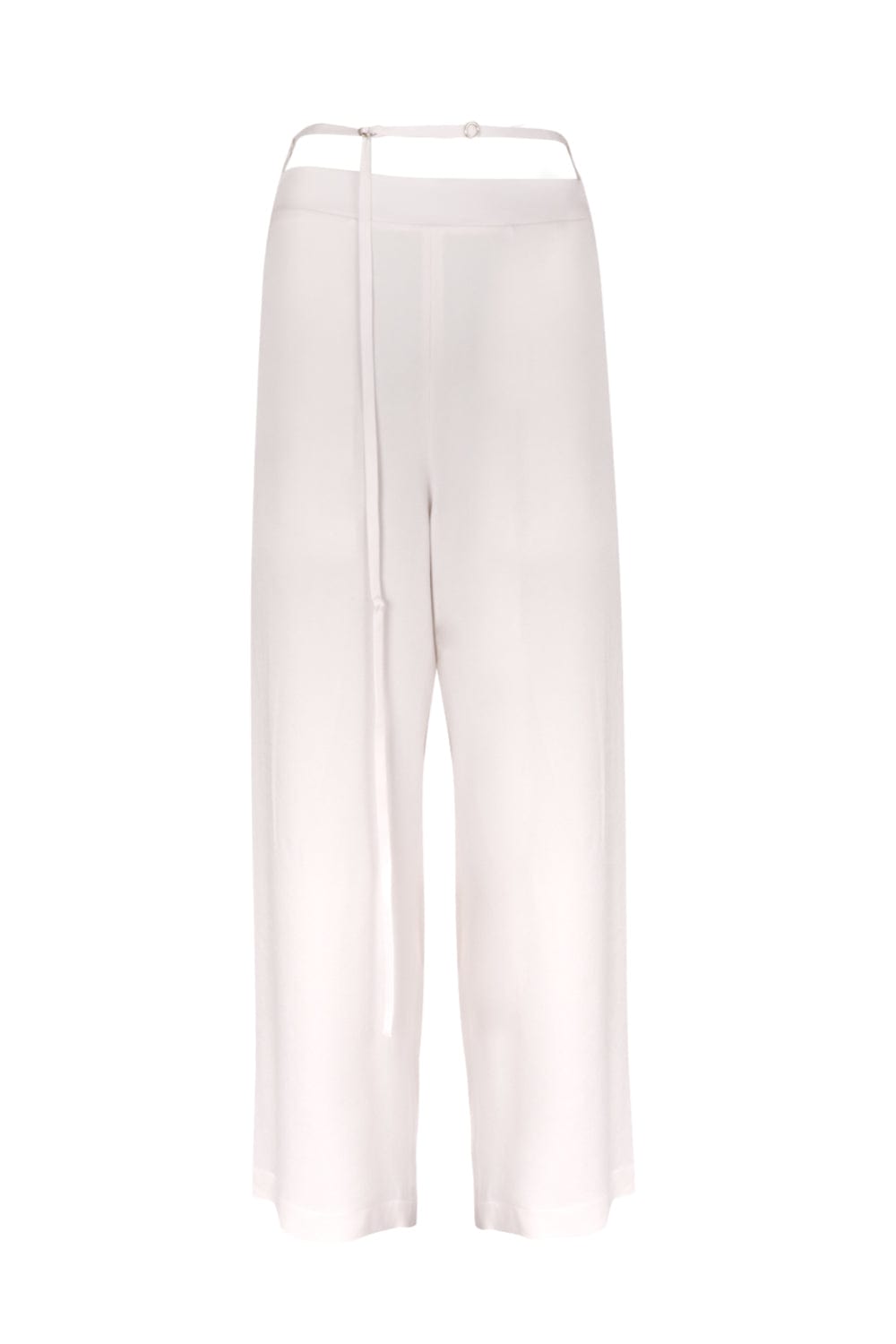 Glória Coelho - Calça Crepe com Elástico e Cinto K1058 Off White