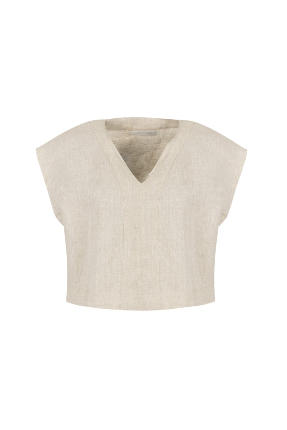 Viviane Furrier - Blusa sem Manga Quadrado em Linho