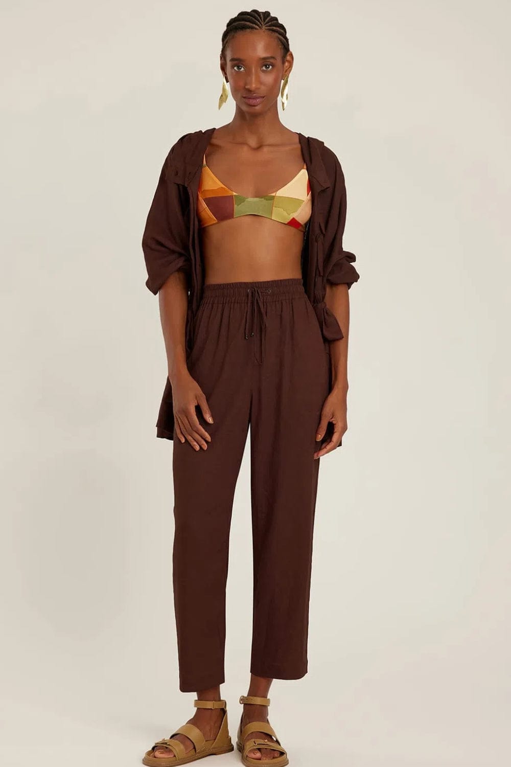 Lenny Niemeyer - Calça Cós Elástico Café