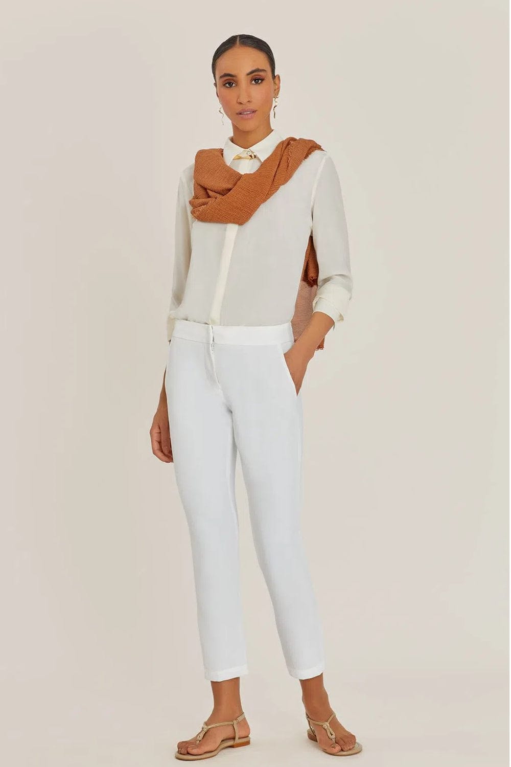 Lenny Niemeyer - Calça Alfaiataria Leblon Off White