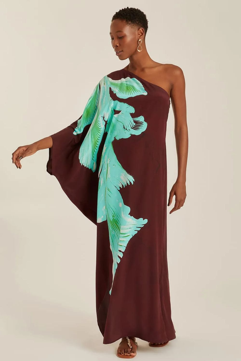 Lenny Niemeyer - Vestido Longo um Ombro Dracena