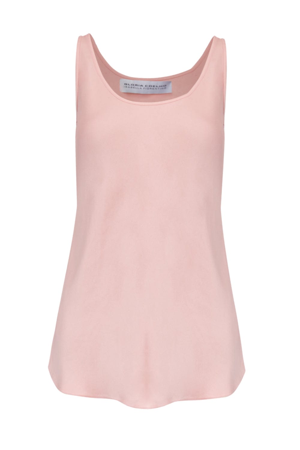 Glória Coelho - Blusa sem Manga em Crepe Isabella Fiorentino Rosa