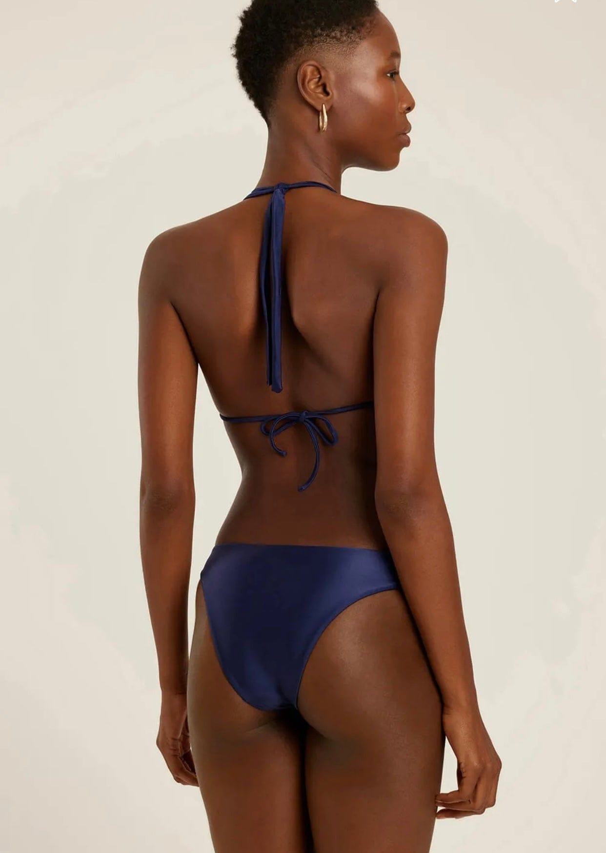 Lenny Niemeyer - Calça Lateral Bridão Recycled Mare Azul Marinho