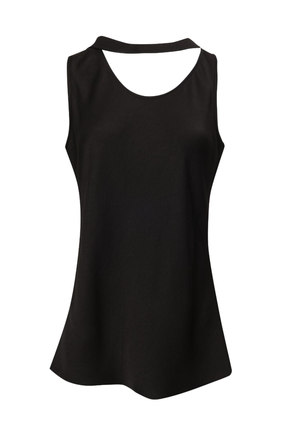 Glória Coelho - Blusa sem Manga Gola Assimétrica I1029 Preto