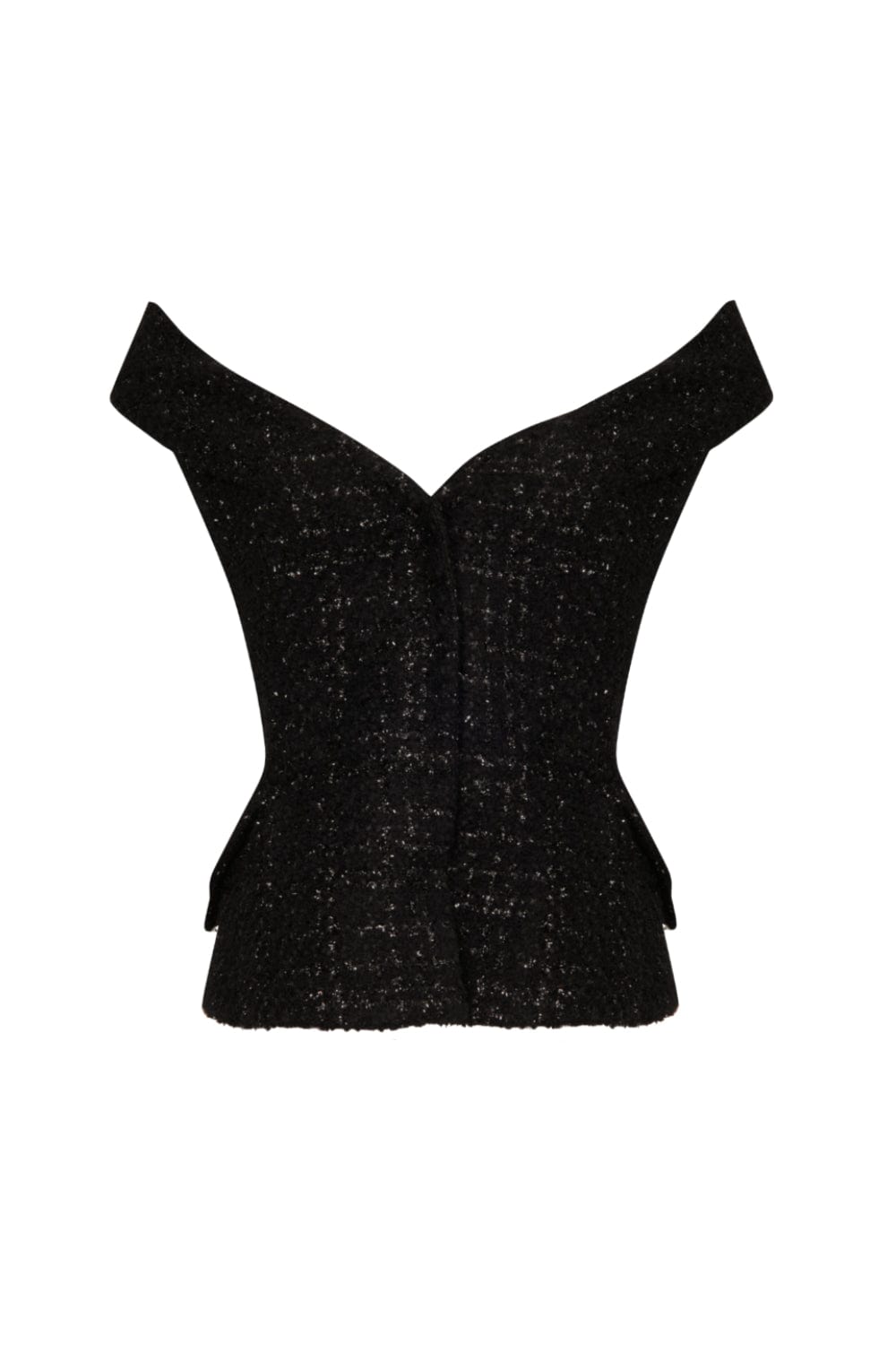 Glória Coelho - Blusa sem Manga Tweed P637 Preto