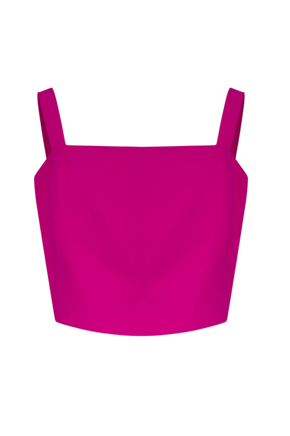 Mib - Blusa Cropped Alça Fina Fúcsia
