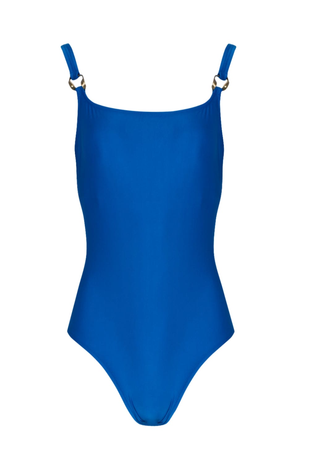 Lenny Niemeyer - Maiô Básico Detalhe Dourado Azul Monaco