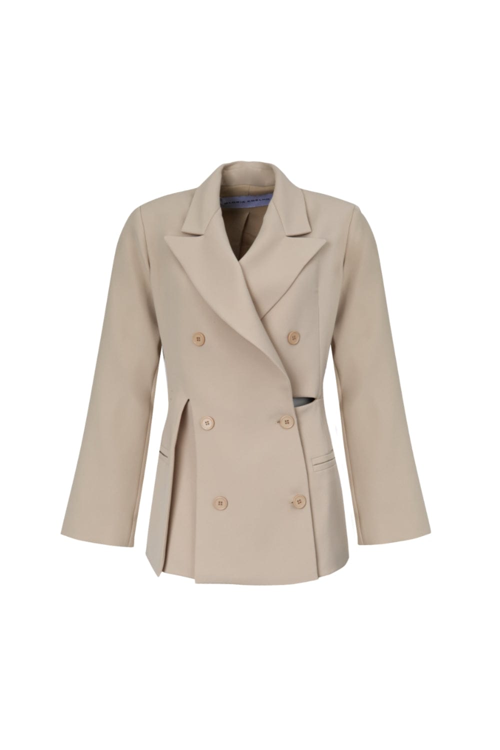 Glória Coelho - Blazer crepe Assimétrico Bege