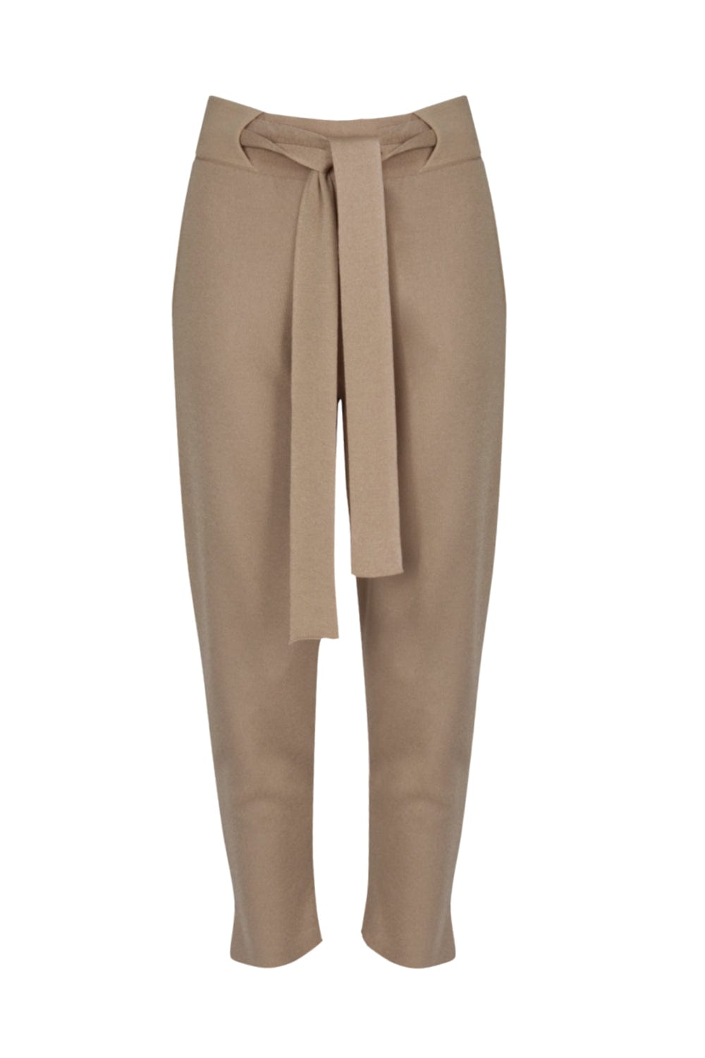 Viviane Furrier - Calça em Tricot com Cinto Faixa