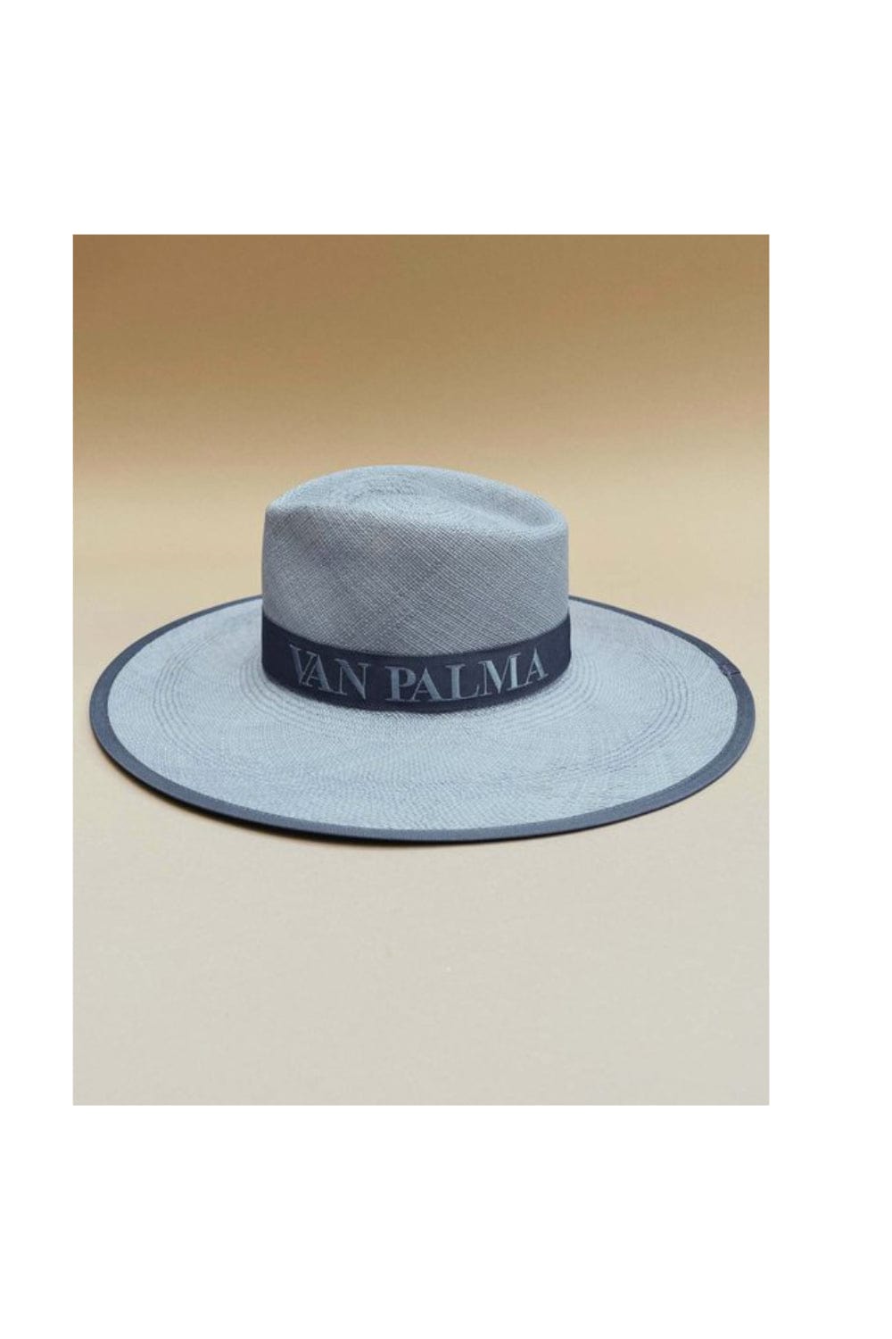 Van Palma - Chapéu de Palha Natural Pat Azul Claro