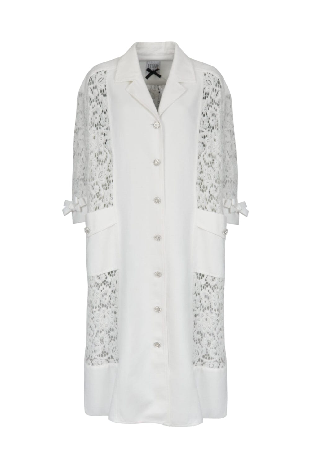 Edward Achour Paris - Sobretudo Renda Branco