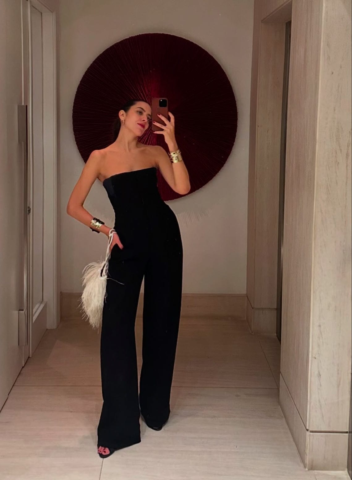 Glória Coelho - Macacão Flare sem Alça Preto