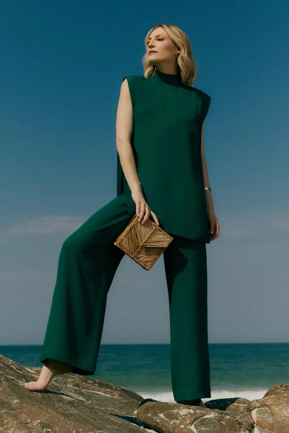 Lenny Niemeyer - Blusa sem Manga Gola Alta Floresta