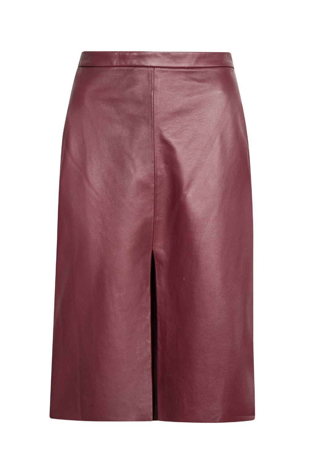 Coven - Saia Midi em Couro Vinho