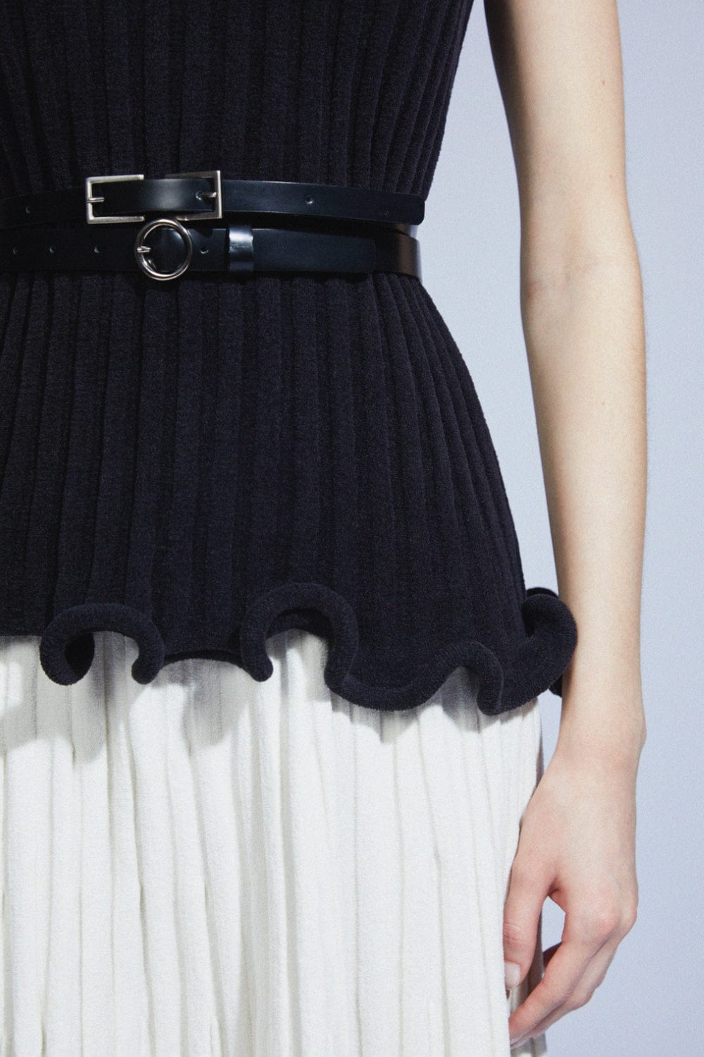 Coven - Cinto Largo Fivela Redonda Preto