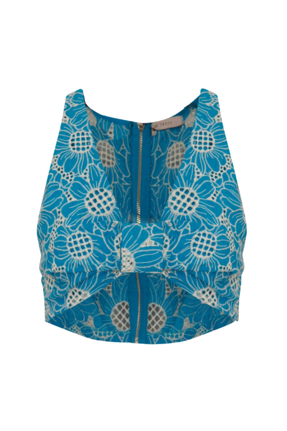 L'Cecci - Blusa Cropped Laise Azul