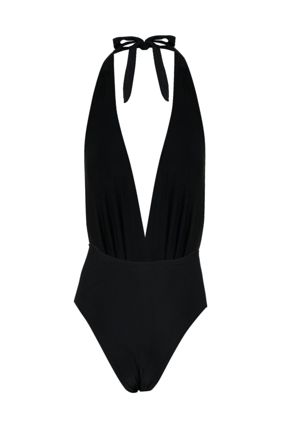 Lenny Niemeyer - Maiô Frente Única Detalhe Couro Preto