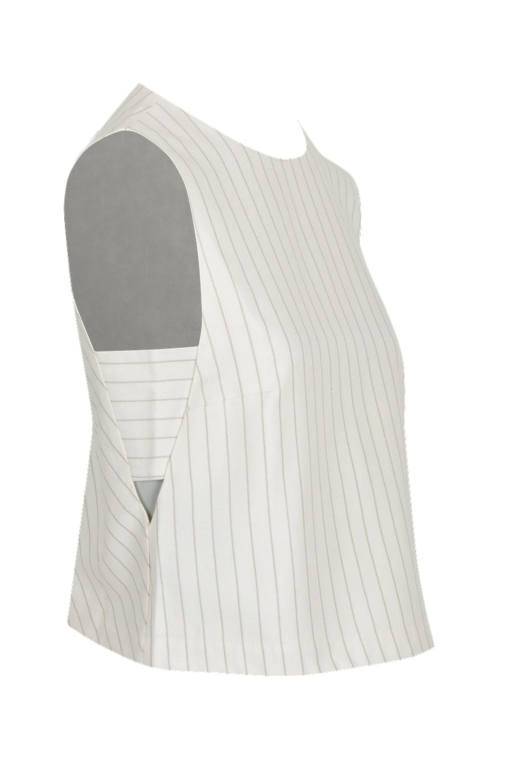 Viviane Furrier - Blusa sem Manga Risca de Giz Fendi