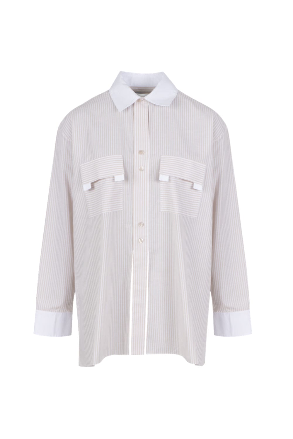 Glória Coelho - Camisa Manga Longa Algodão Isabella Fiorentino Listras