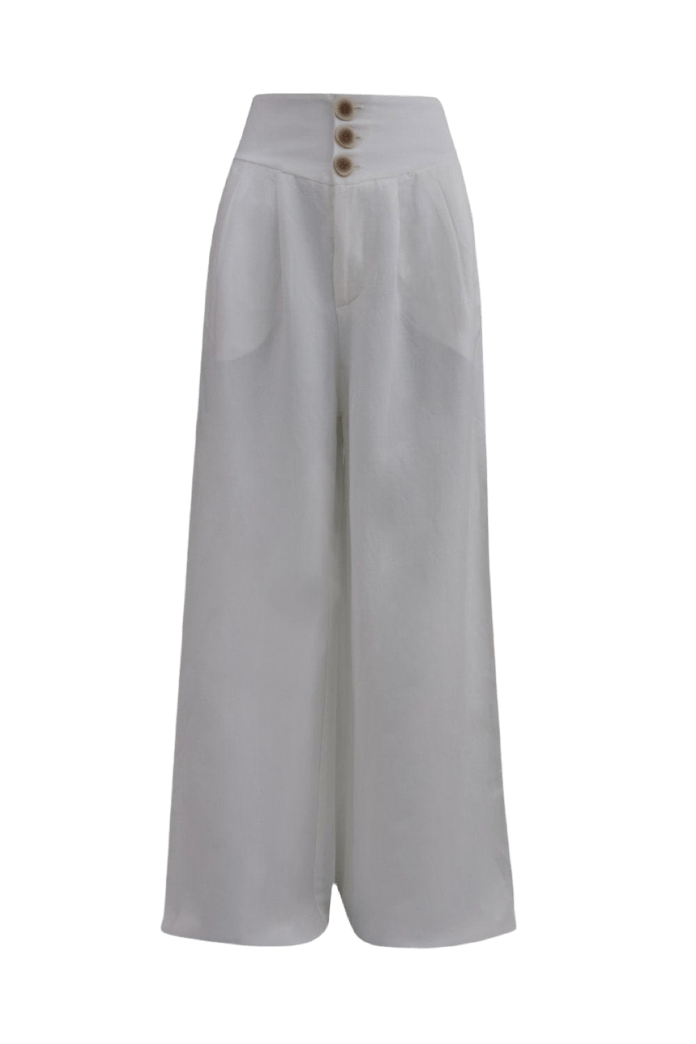 L'Cecci - Calça Pantalona Viscolinho Off White