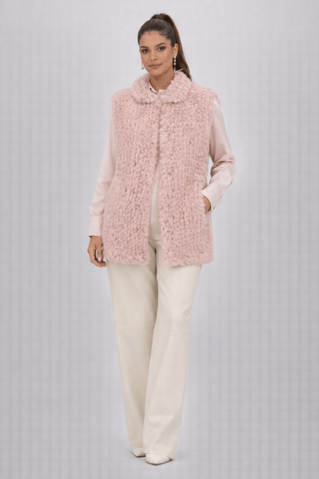 Alex Max - Colete 3/4 Sintético Rosa