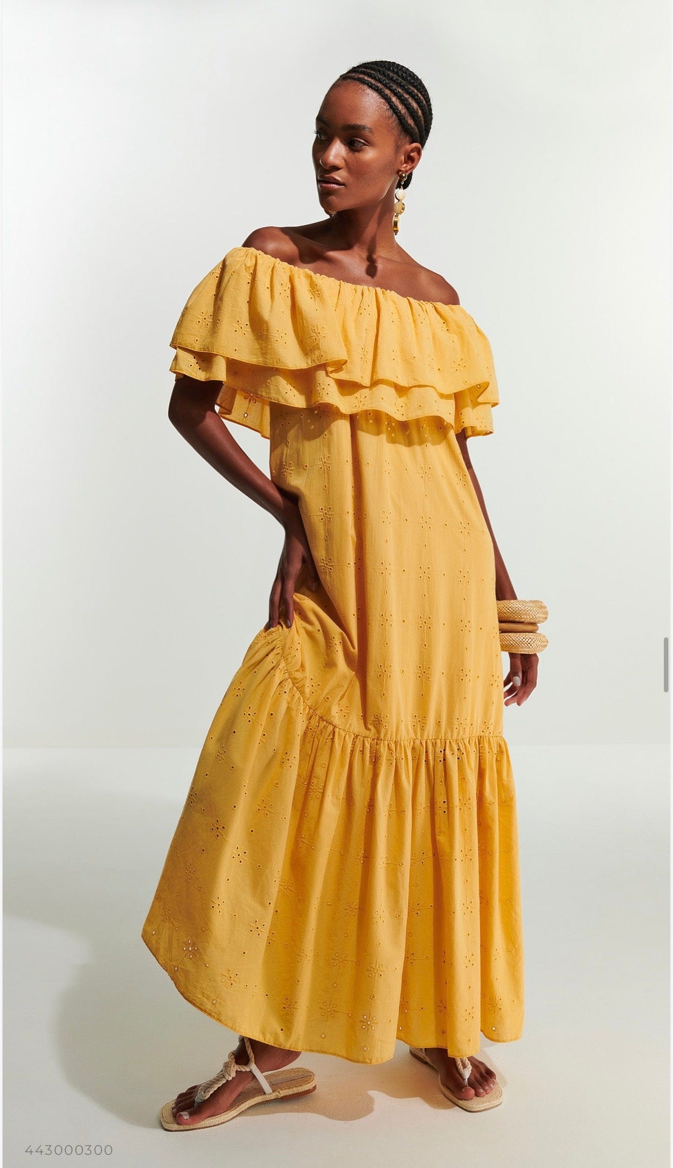 L'Cecci - Vestido Longo Laise Amarelo