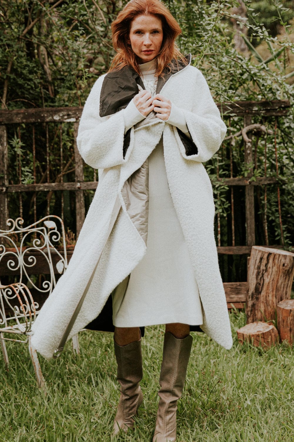 Luis Buchinho - Sobretudo Dupla Face em Sherpa & Nylon Premium