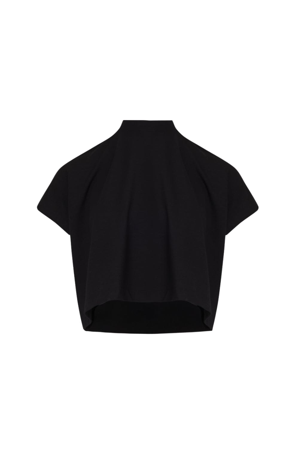 Lenny Niemeyer - Blusa Manga Curta Gola Alta Moletinho Preto