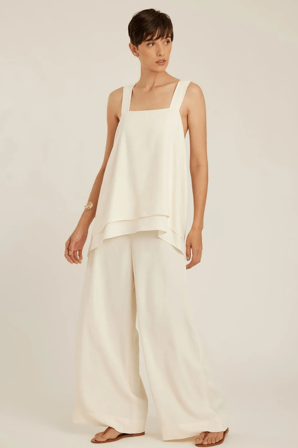 Lenny Niemeyer - Calça Pantalona Off White