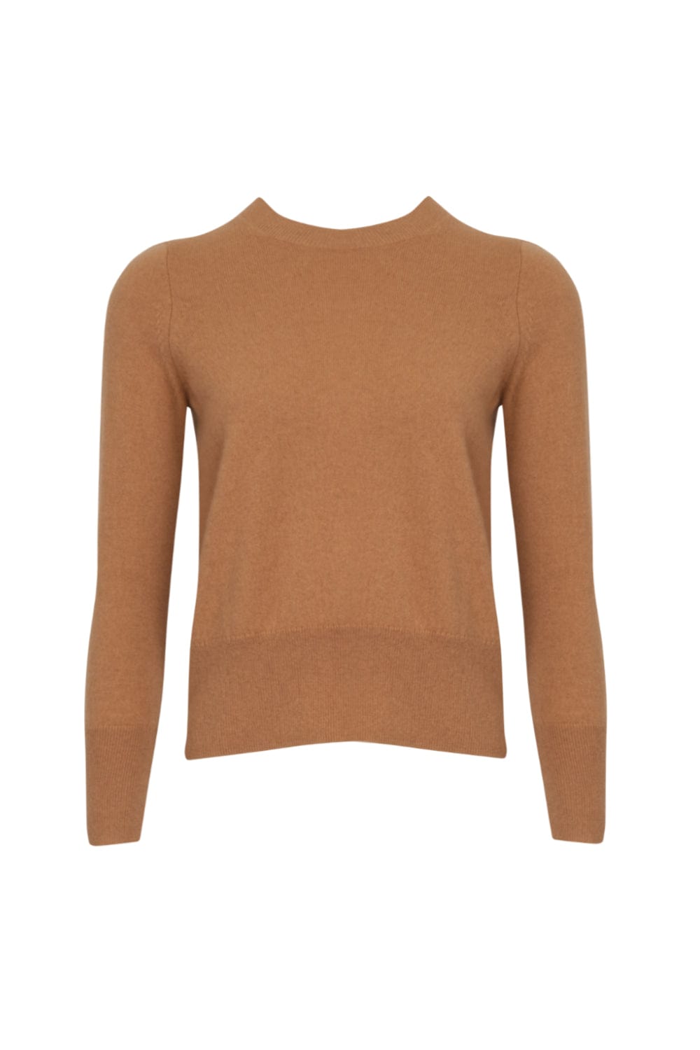 Madre Reina - Blusa Manga Longa Gola Redonda Cashmere Caramelo