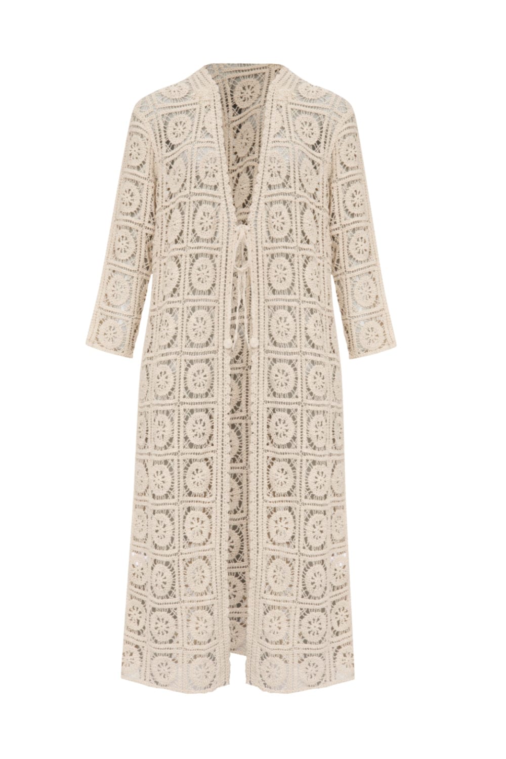 Essere Italiano - Cardigan Longo Tricot Natural